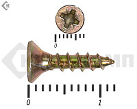 Саморез желтый цинк POZY 3х12 (50000шт)