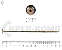 Саморезы с прессшайбой Torx, по дереву, желтый цинк  6.0х280 мм (50 шт)
