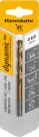 Сверло по металлу 6,0 х 93 мм ТИТАН HSS-TIN, Р6М5 RENNBOHR DYNAMIC-TIN CARD ЦХ (1шт)